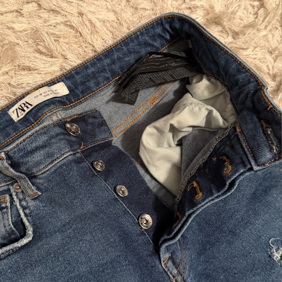 BOGO 🛍️ Zara Blue Distressed Skinny Jeans - Picture 6 of 9
